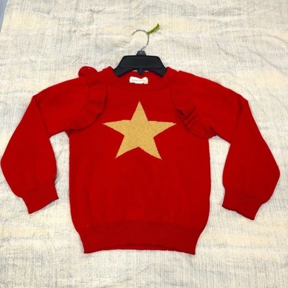 Toughskins Girls' Embellished Christmas Sweater - Star. size 18m